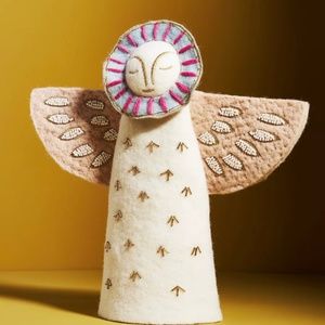 Anthropologie Felted Sun Angel Tree Topper